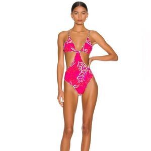 MAAJI NWT MIMI TRIKINI REVERSIBLE ONE PIECE IN ZINNIA SIZE SMALL